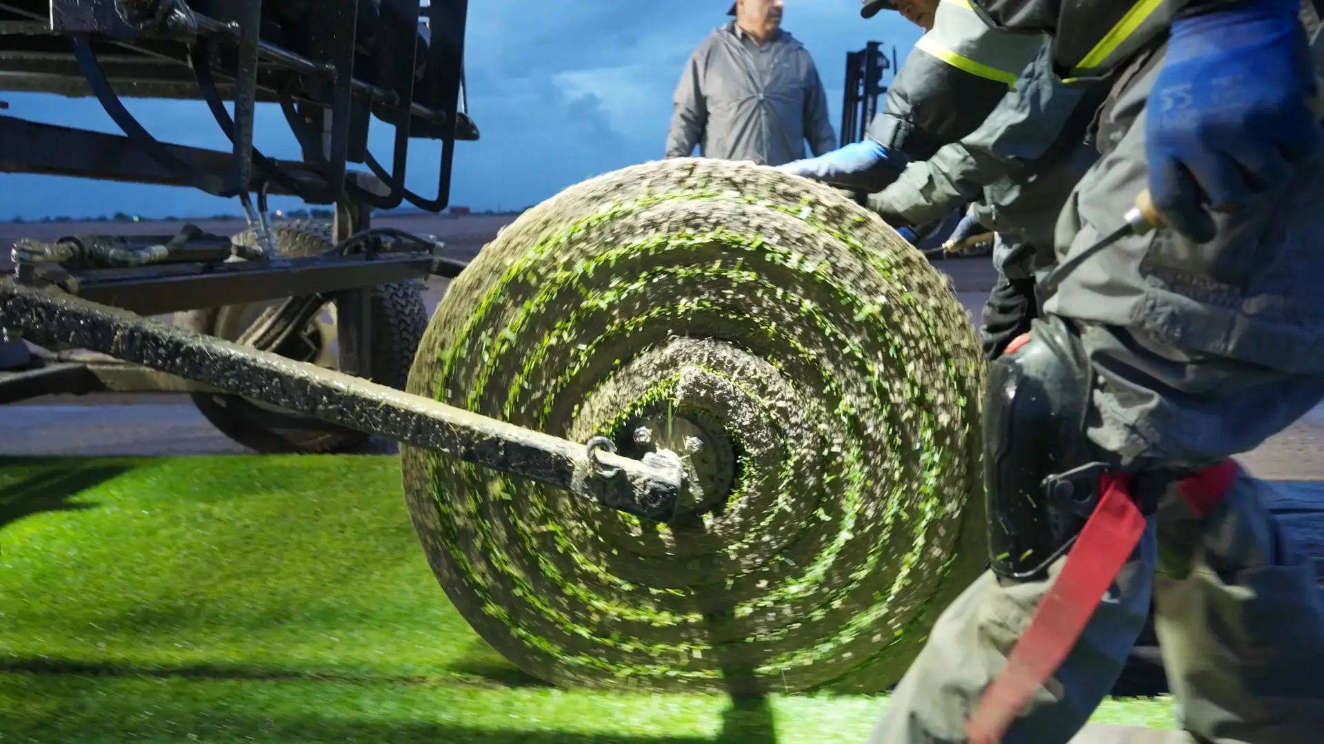 Giant roll of grass.