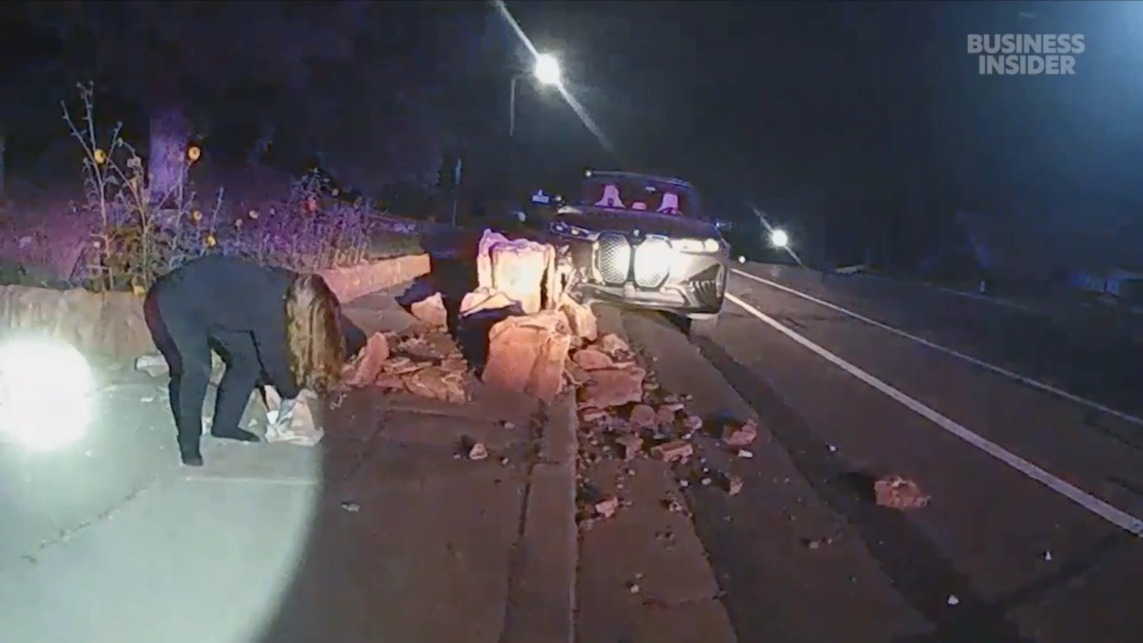 Josh James car crash scene.