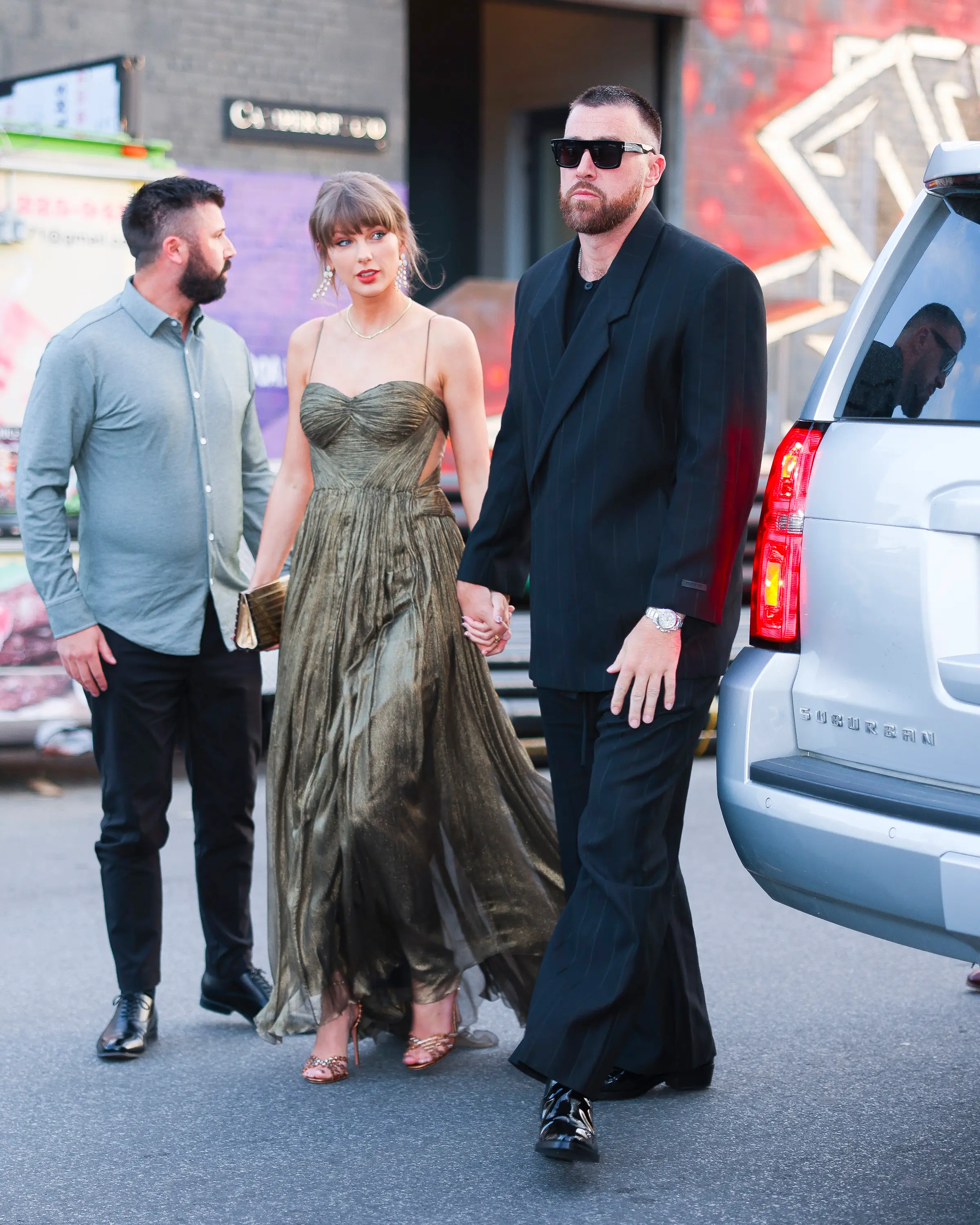 Taylor Swift and Travis Kelce photographed in Brooklyn, New York on May 16, 2026.
