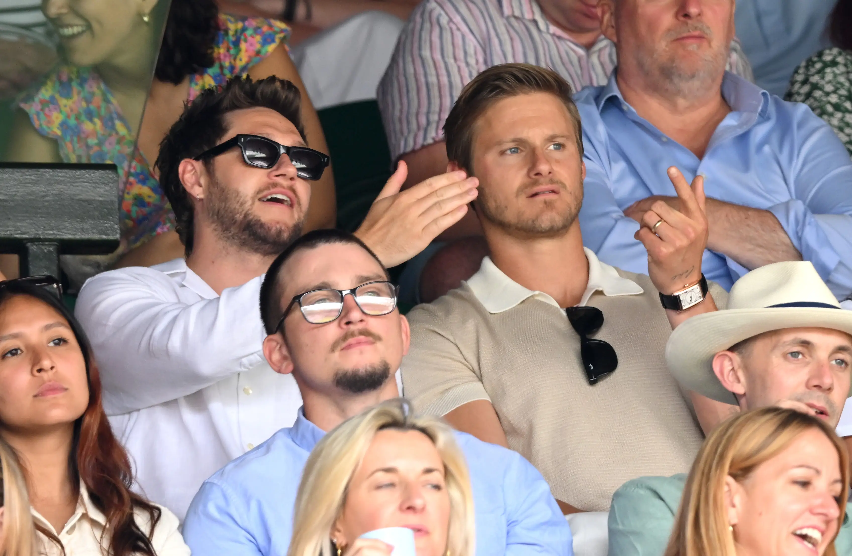 Niall Horan and Alexander Ludwig at Wimbledon 2026.