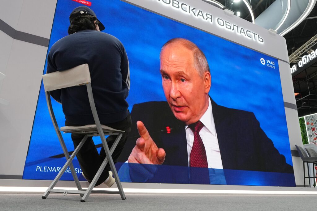 Putin calls Zelensky illegitimate. He’s describing himself.