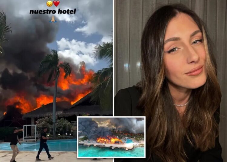Guests charged back into Dominican resort  inferno for belongings, says hotel worker