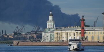 Ukraine hits oil refinery as Russia opens St. Petersburg economic forum