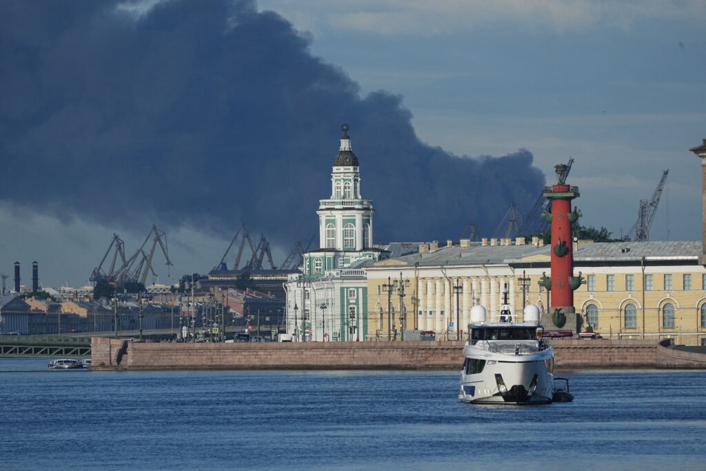 Ukraine hits oil refinery as Russia opens St. Petersburg economic forum