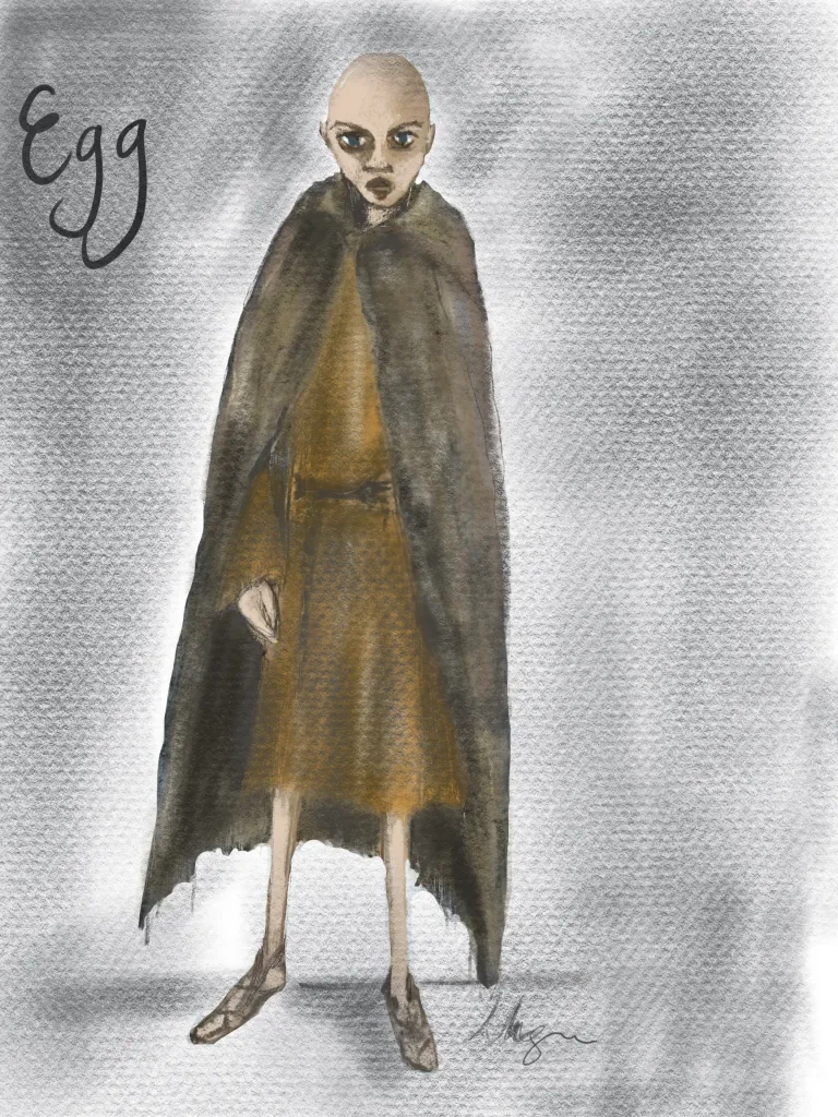Egg costume sketch