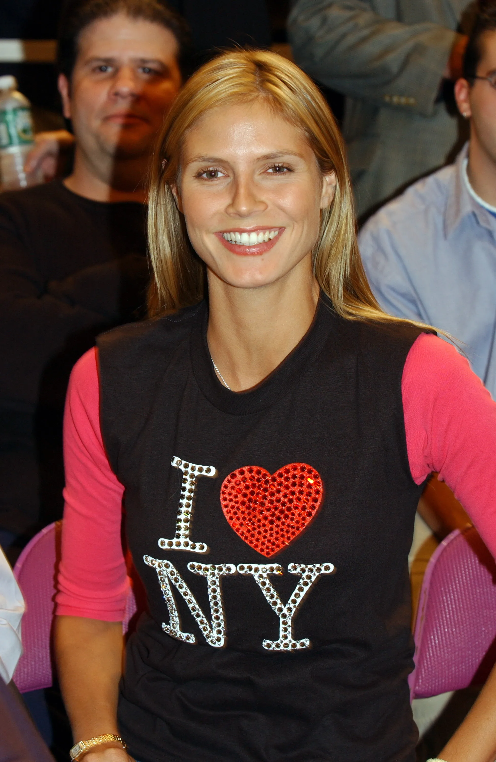 Heidi Klum during Celebrities attend the New York Knicks Opening Night vs. Washington Wizards at Madison Square Garden in New York City