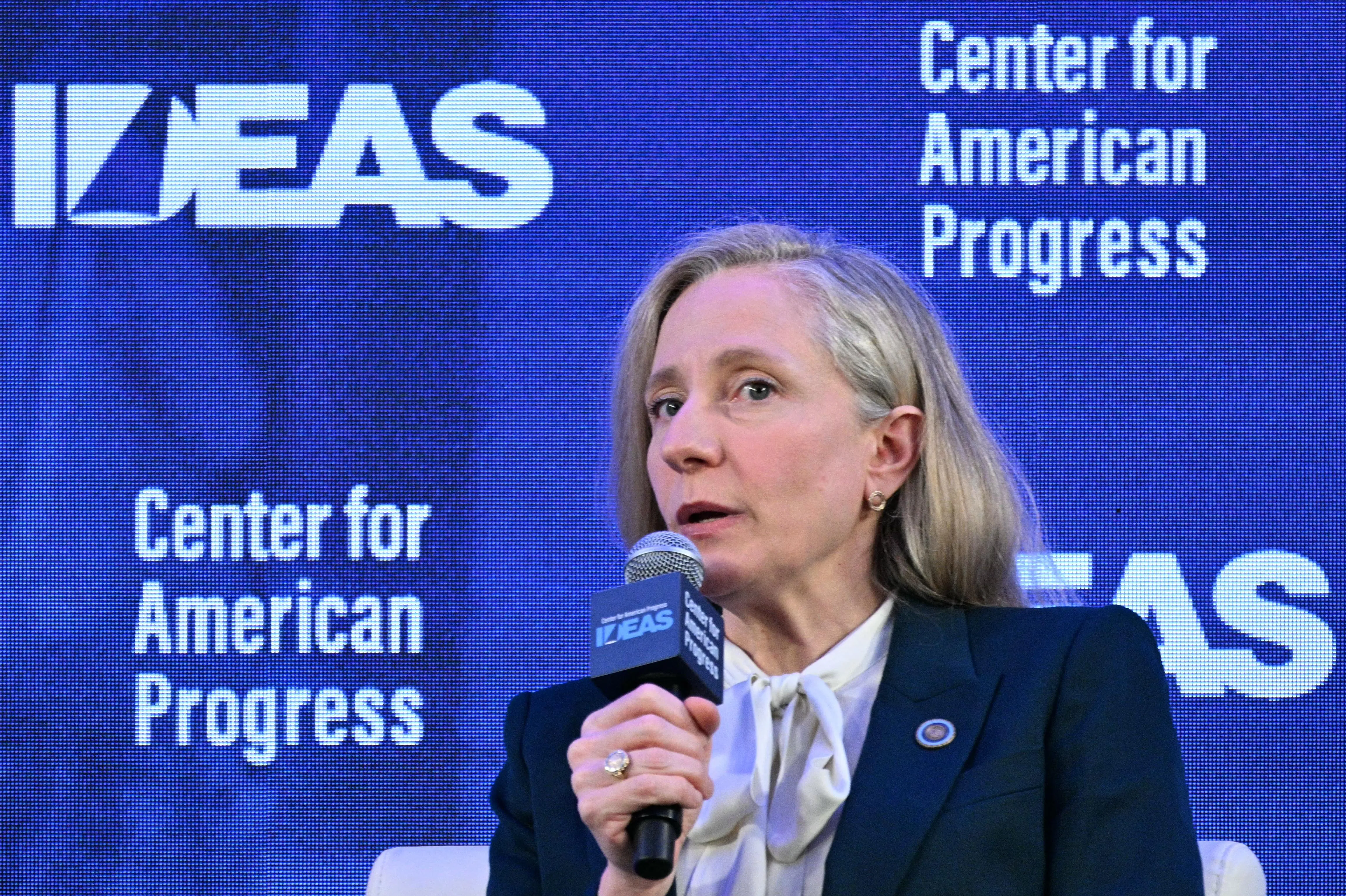 Virginia Governor Abigail Spanberger speaking 