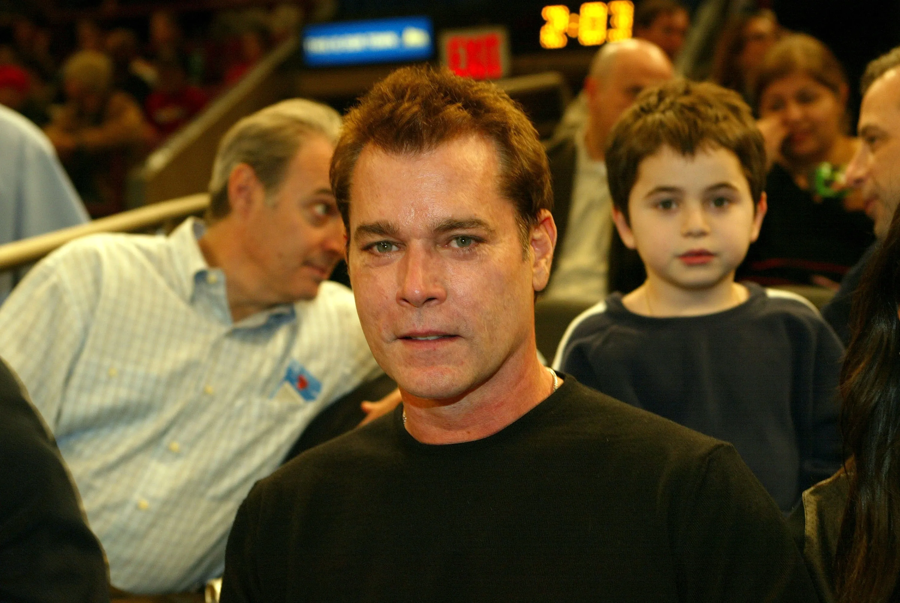 Ray Liotta during the New York Knicks and Utah Jazz NBA game February 20, 2004 at Madison Square Garden in New York City.