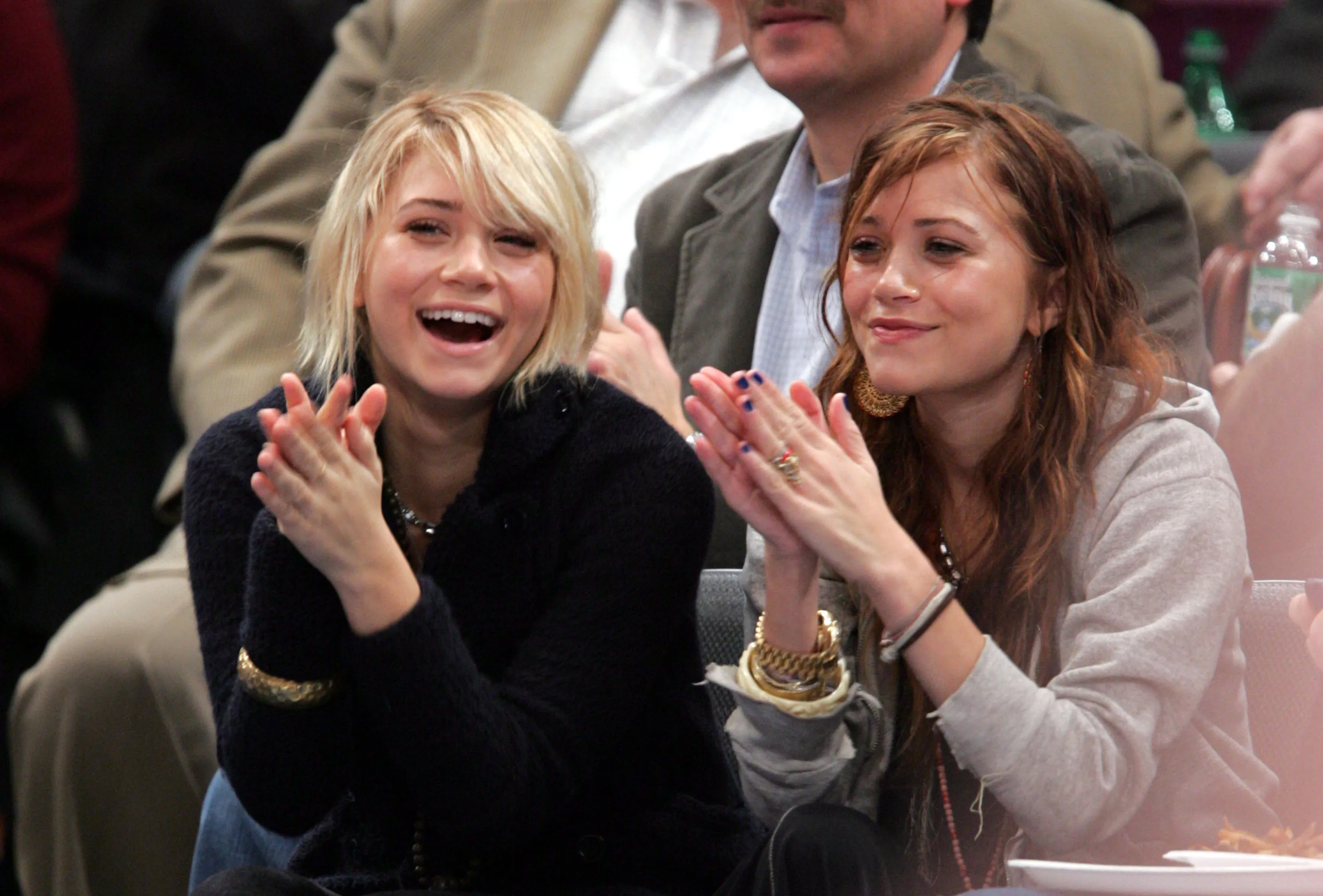 Ashley Olsen and Mary-Kate Olsen at the Madison Square Garden in New York City.