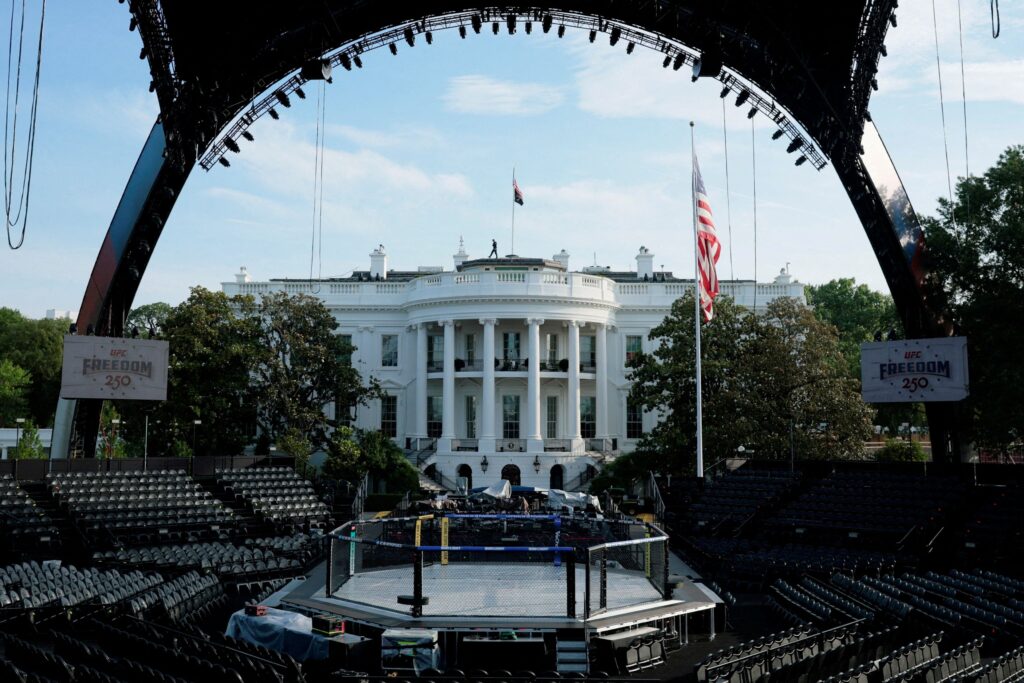 Live updates
Trump’s UFC fights to kick off at White House for America’s 250th