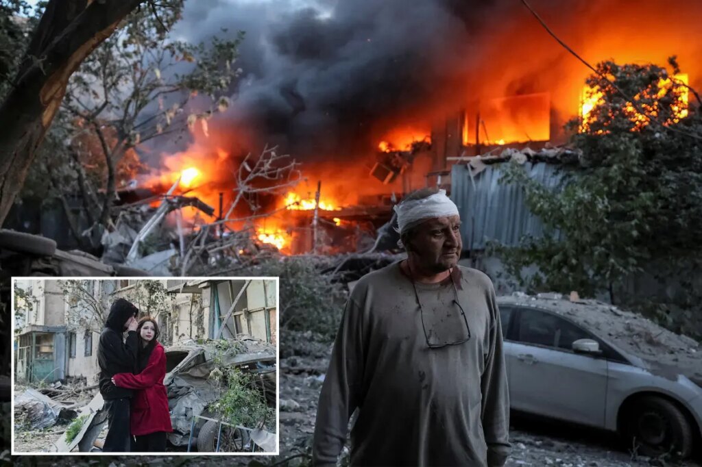 Russian attack on Ukraine kills at least 11 and traps others in damaged buildings