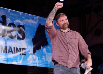 Graham Platner says his past has been ‘weaponized’ at rally in Maine