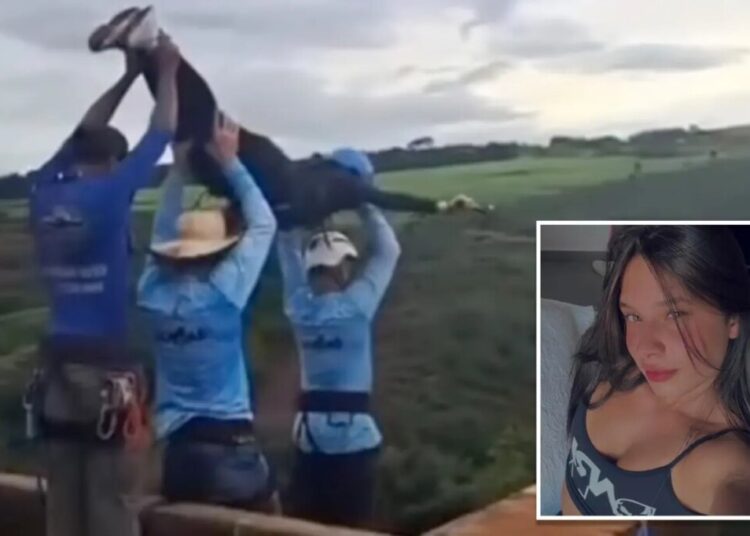 Chilling final post of bungee jumper who plummeted to death after she was thrown with no cord