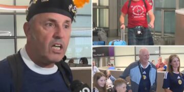 Drunken Scots arrive in Boston to party ahead of Haiti-Scoland World Cup match: ‘We ran out of beer’