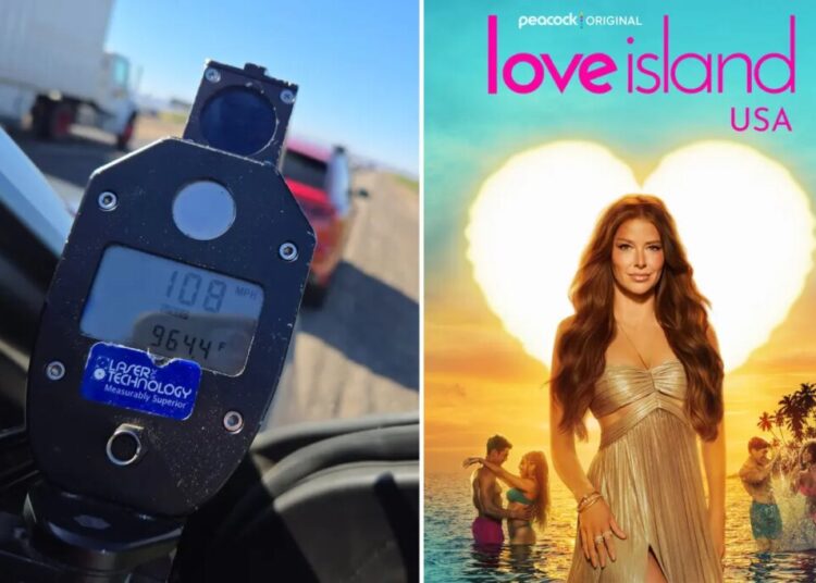 Arizona woman caught speeding 108 mph while rushing home to watch ‘Love Island’
