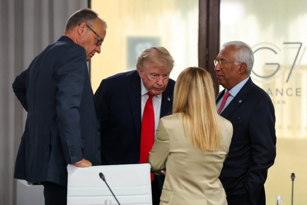 Trump said Italy’s prime minister ‘begged’ for a photo. She says that’s false.