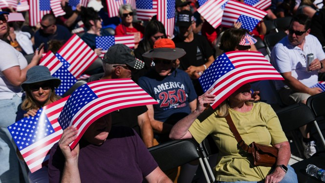 Attendees at the kickoff to America's 250th-birthday celebrations