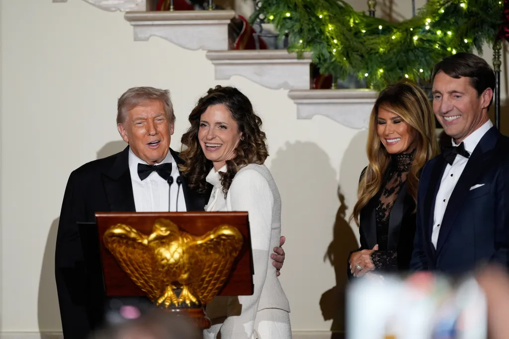 President Donald Trump with Rep. Julia Letlow, First Lady Melania Trump, and another man at the Congressional Ball.