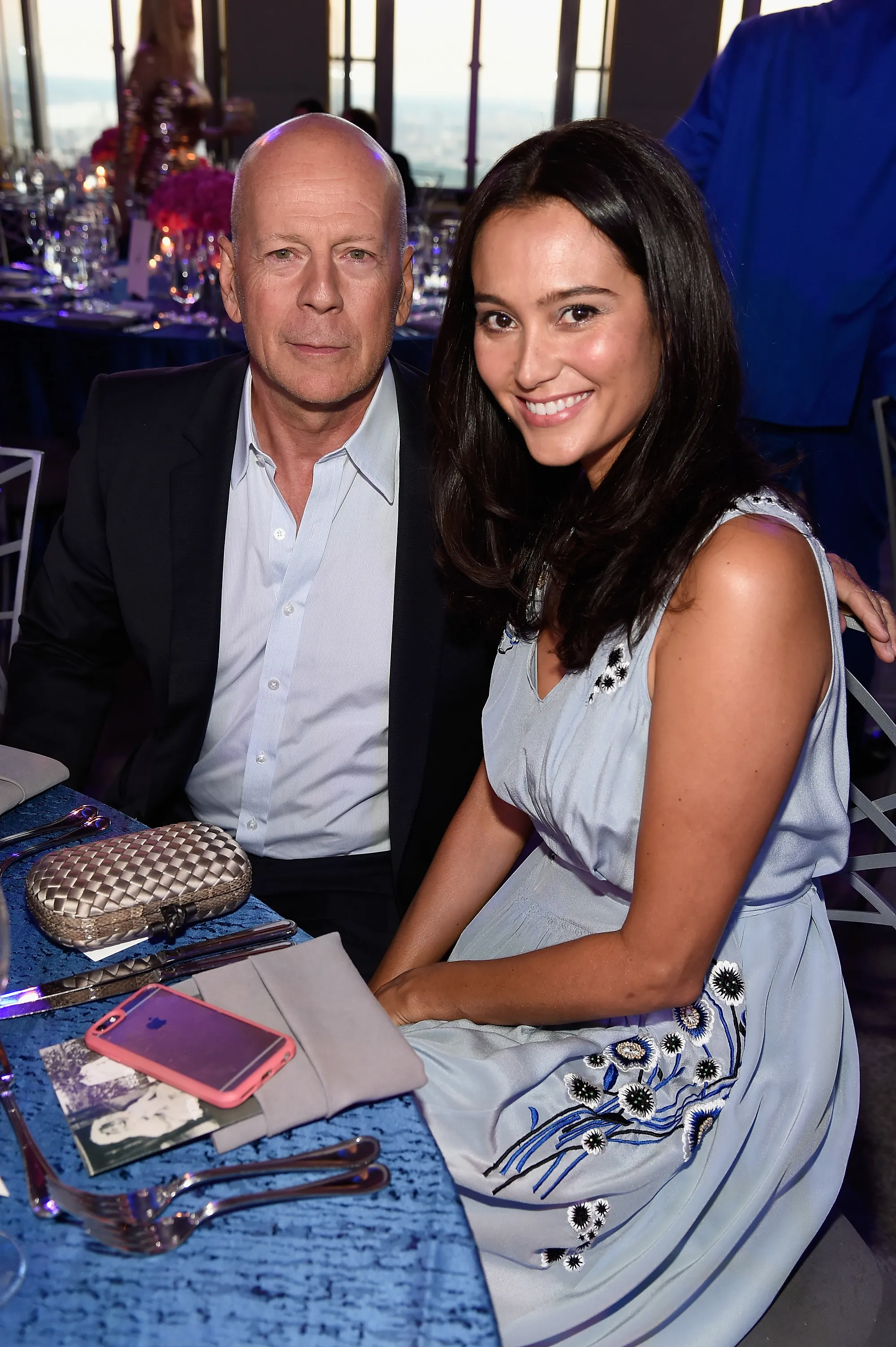 Bruce Willis and Emma Heming at Tony Bennett's 90th birthday celebration.