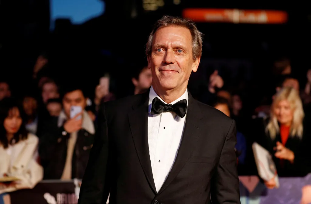 Actor Hugh Laurie in a tuxedo at the European premiere of 