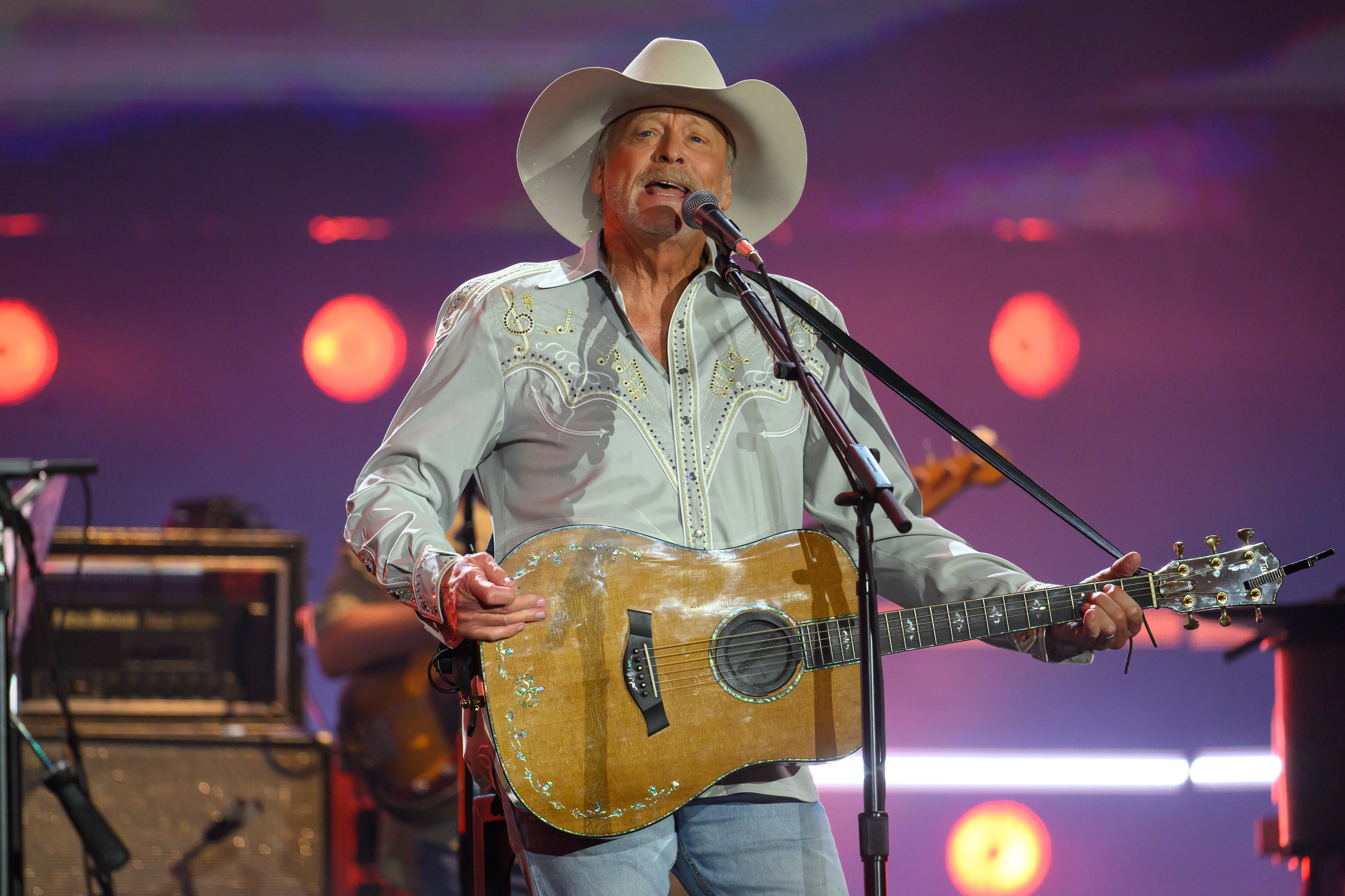 Alan Jackson performs during his farewell concert at Nissan Stadium in Nashville, Tenn. on June 27, 2026.