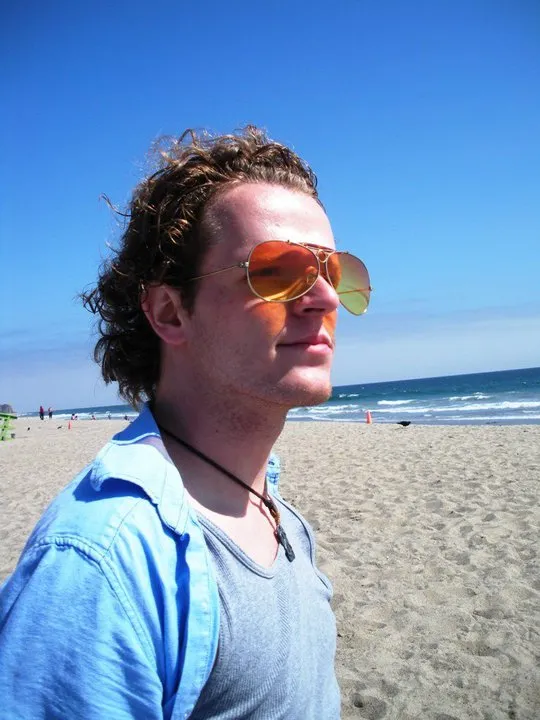 Nick Pasqual on a beach.