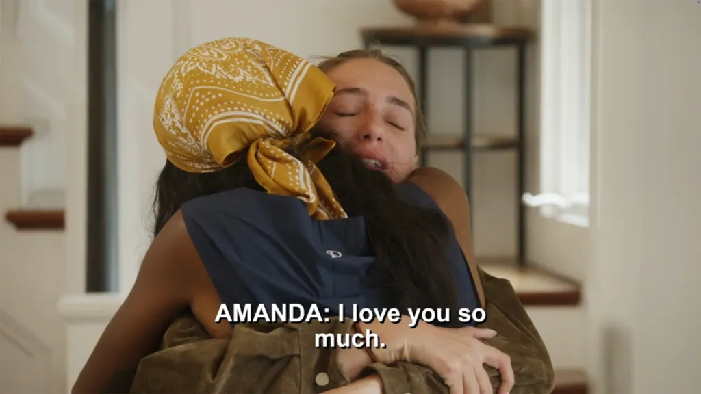 Amanda Batula and Ciarra Miller hugging.