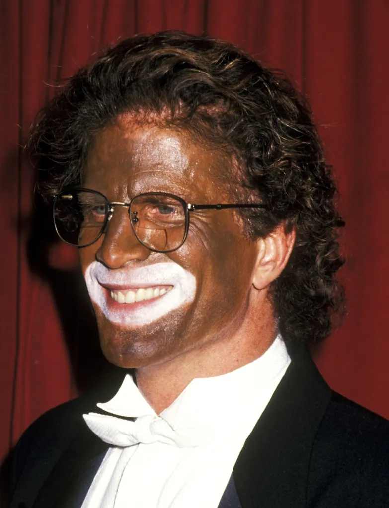 Actor Ted Danson in blackface during a New York Friars Club Roast.