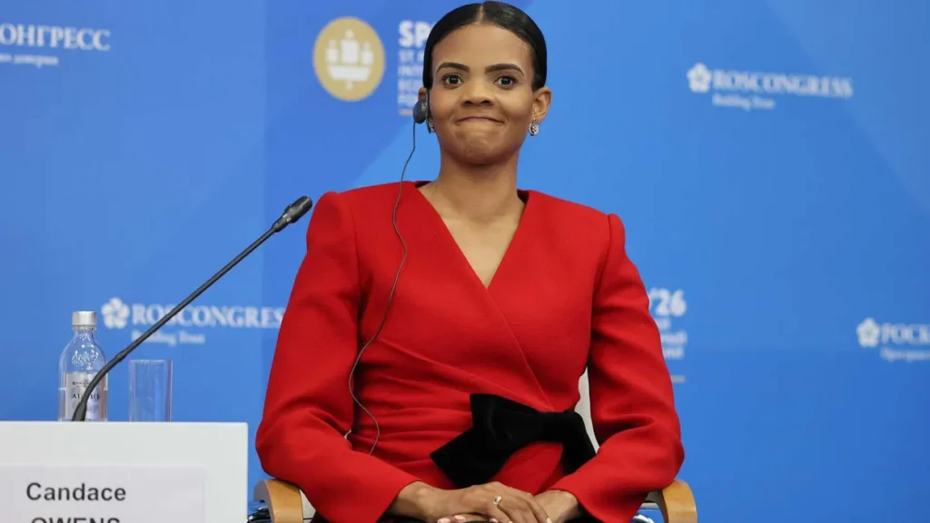 Right-wing civil war explodes at ‘woke Reich traitor’ Candace Owens speaking in Russia