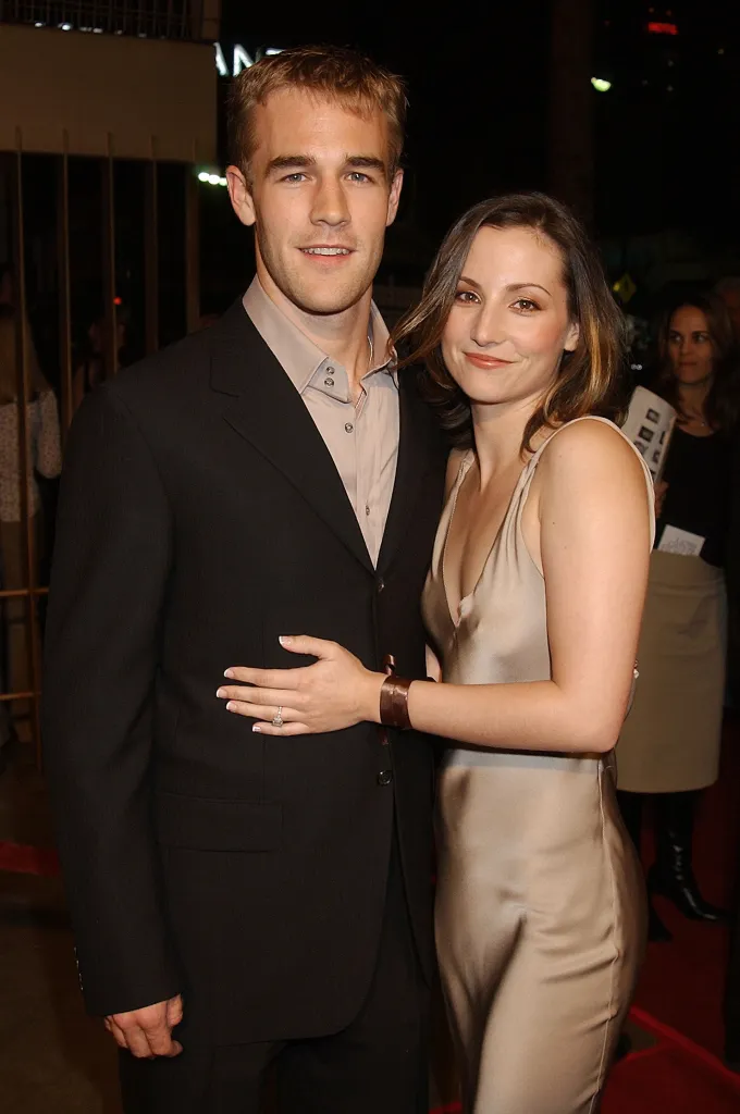 James Van Der Beek and Heather McComb posing for a photo at 