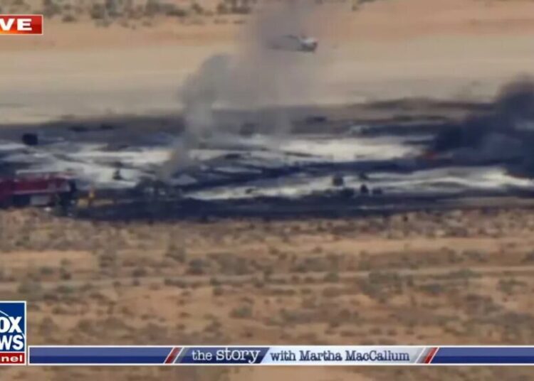 B-52 crashes in California