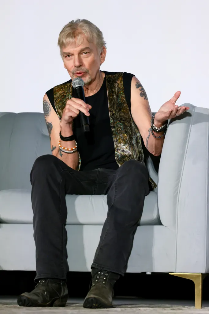 Billy Bob Thornton speaking onstage at the 