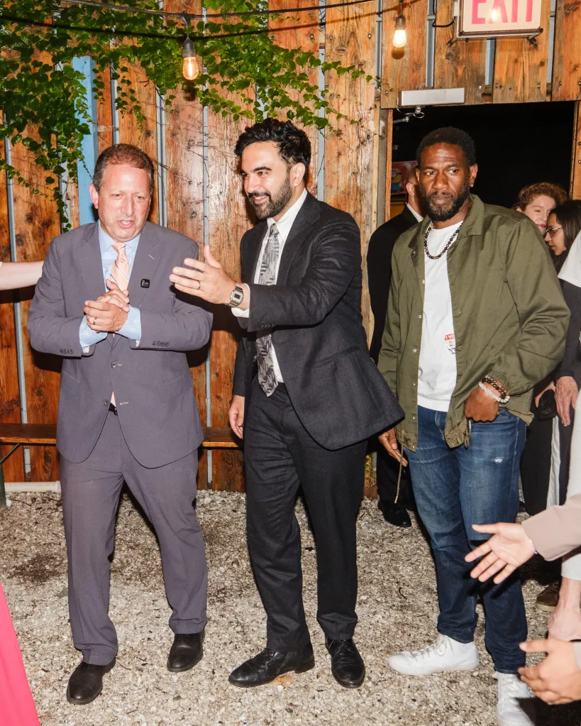 NYC Mayor Zohran Mamdani and former NYC Comptroller Brad Lander speak after Lander won his Democratic Primary race in Brooklyn on June 23, 2026.