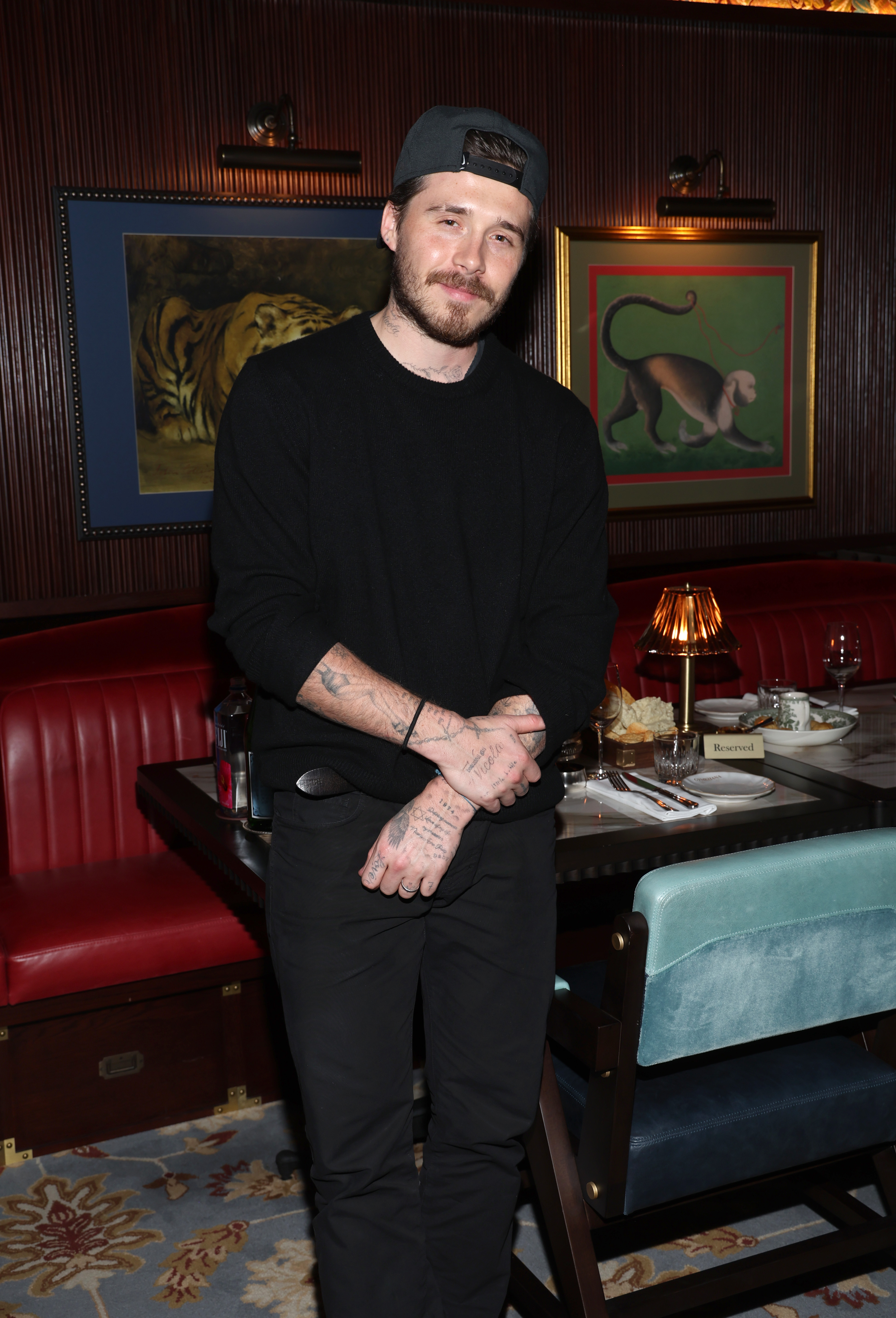Brooklyn Beckham attends the grand opening of Gymkhana Las Vegas.