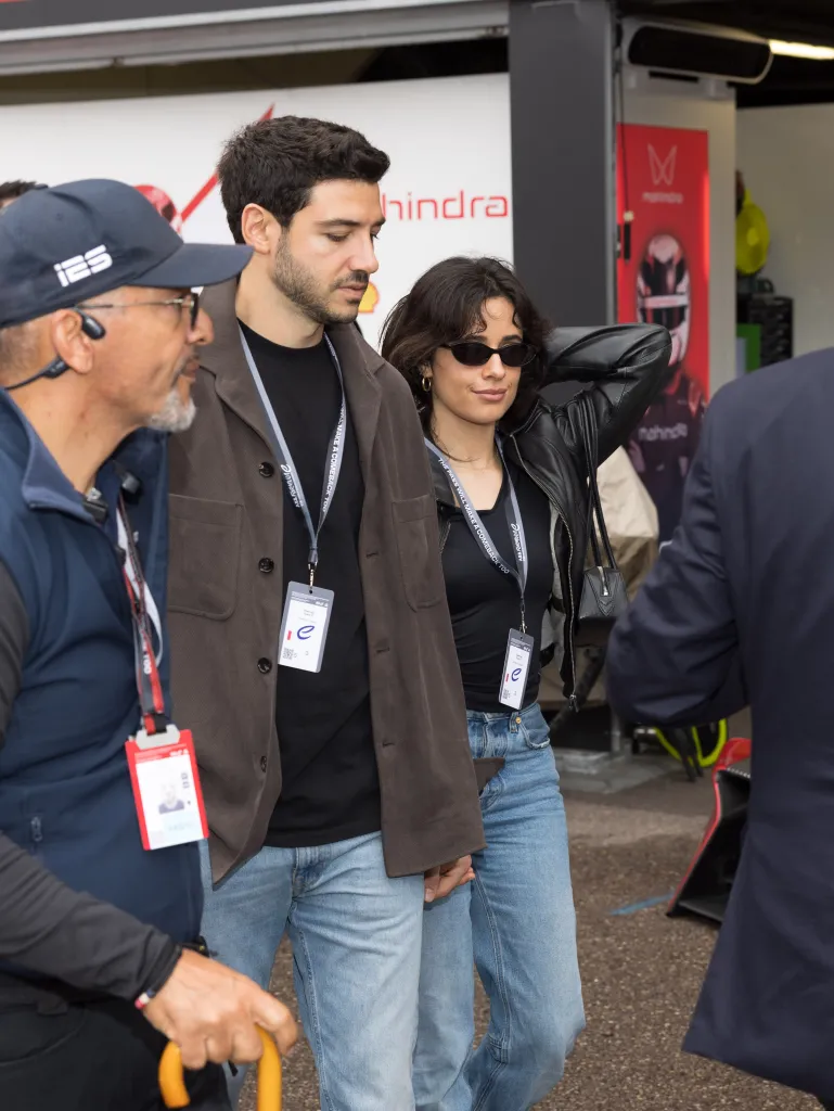 Camila Cabello and Henry Junior Chalhoub attending the Monaco E-Prix.