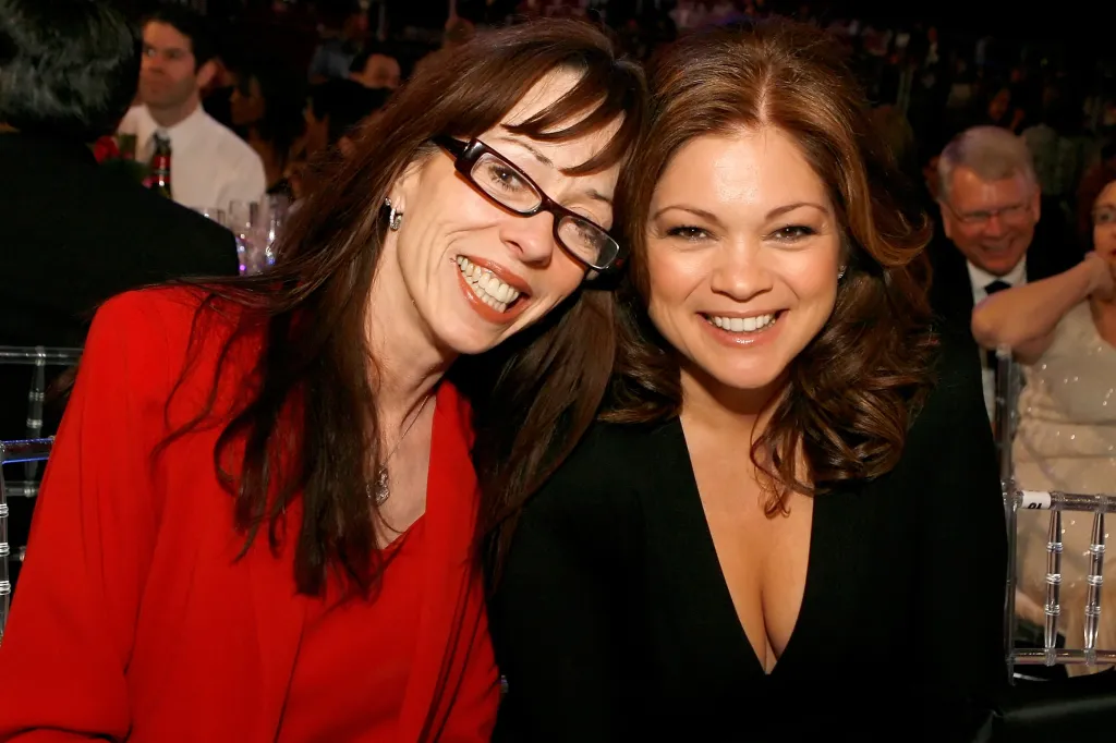 Mackenzie Phillips and Valerie Bertinelli smiling at the 5th Annual TV Land Awards.