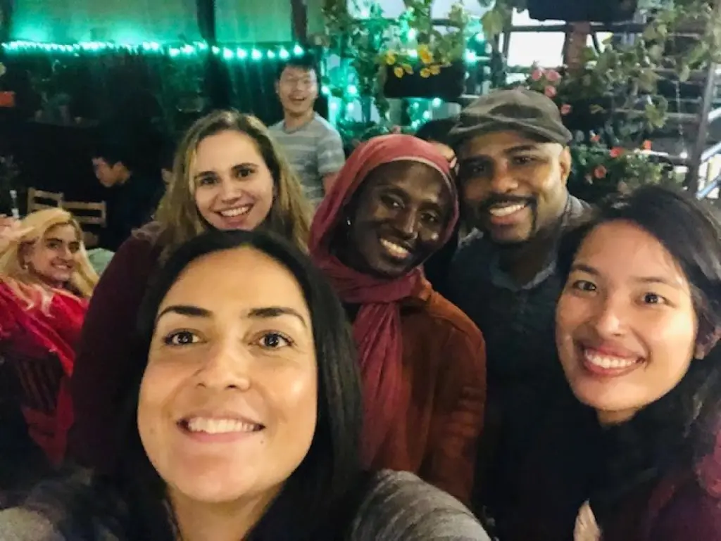 Chinweze Ahaghotu with Milken Scholars alumni in New York.