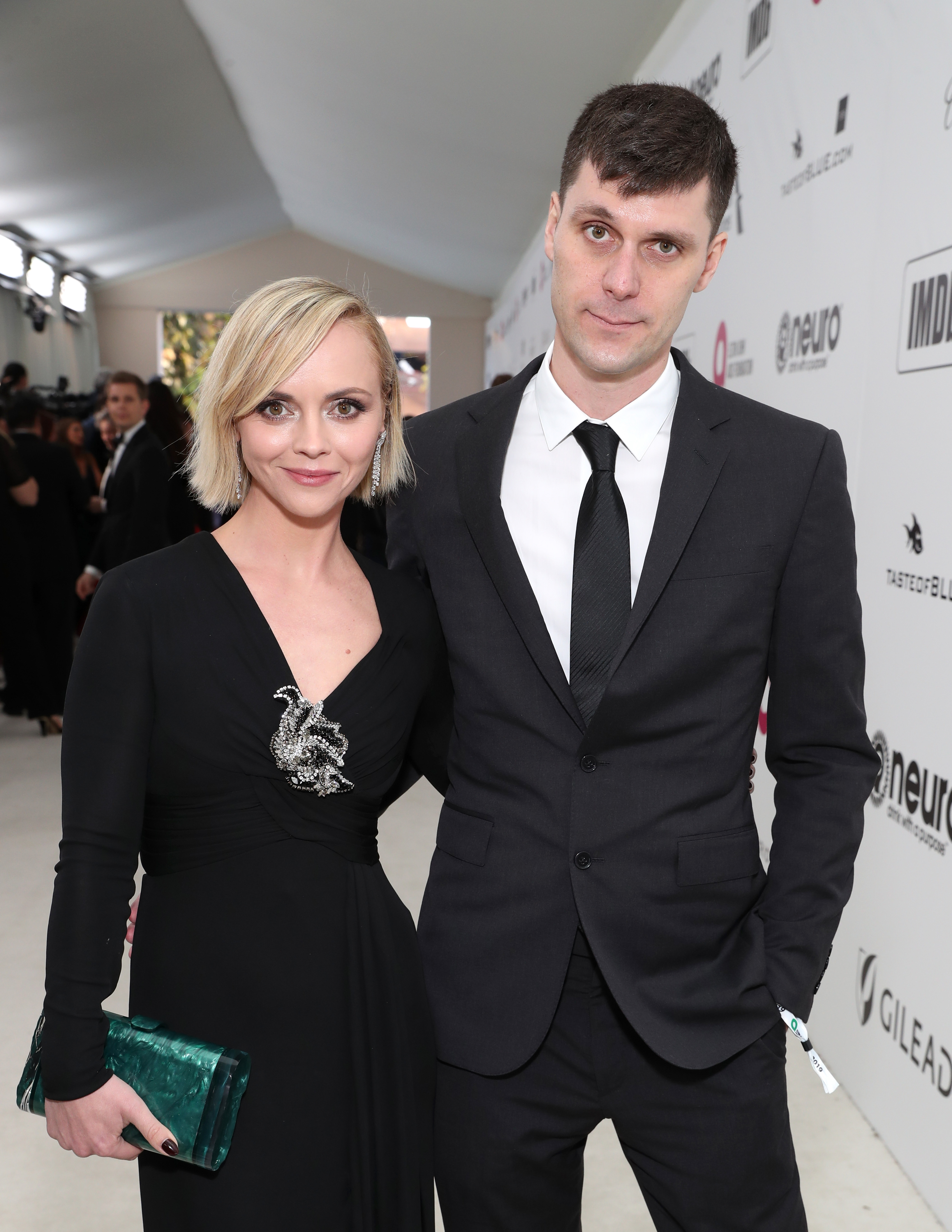 Christina Ricci and James Heerdegen attend the 27th annual Elton John AIDS Foundation Academy Awards Viewing Party.