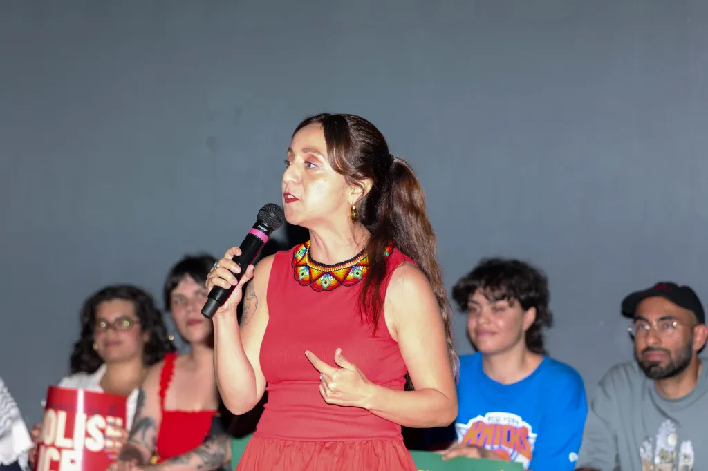 Diana Moreno speaking at the 