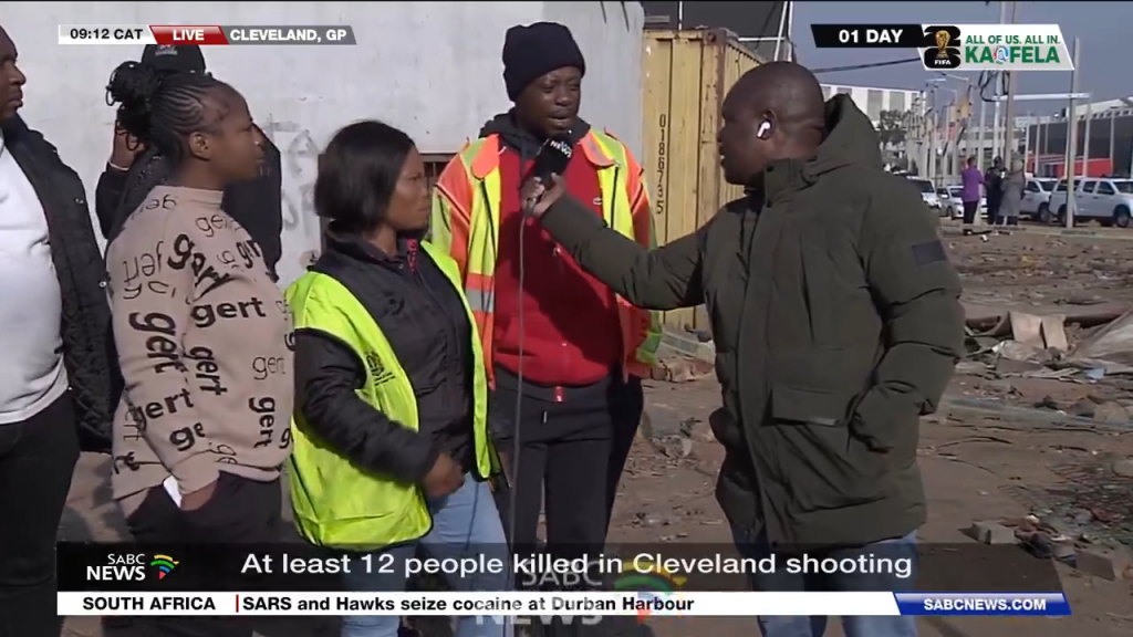 Police believe more than 10 suspects were dropped off in a minibus in an informal settlement in the Cleveland suburb of Johannesburg late Tuesday night and opened fire on people.