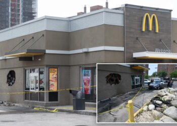 Car plows through NYC McDonald’s — then driver immediately flees the scene