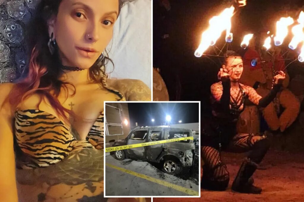 Fire dancer accused of trying to burn her friends alive while they slept as twisted details emerge