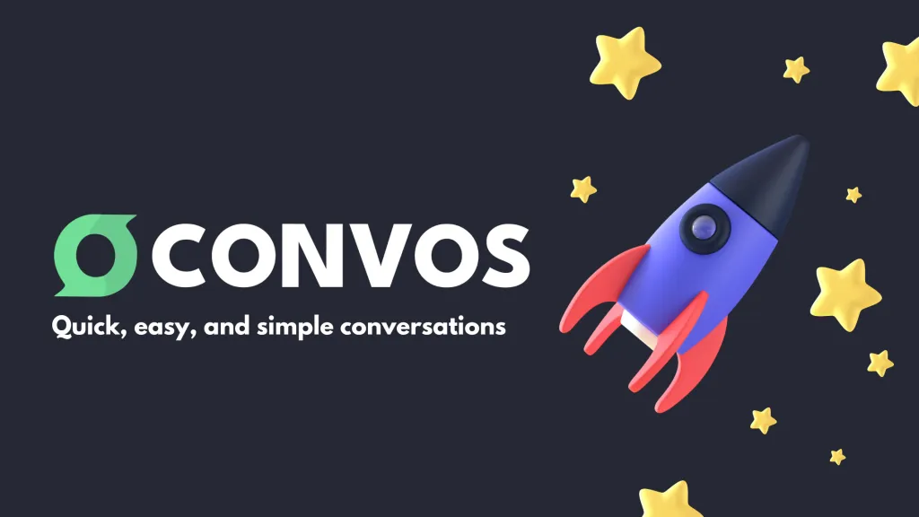 Illustration of the Convos logo and tagline 