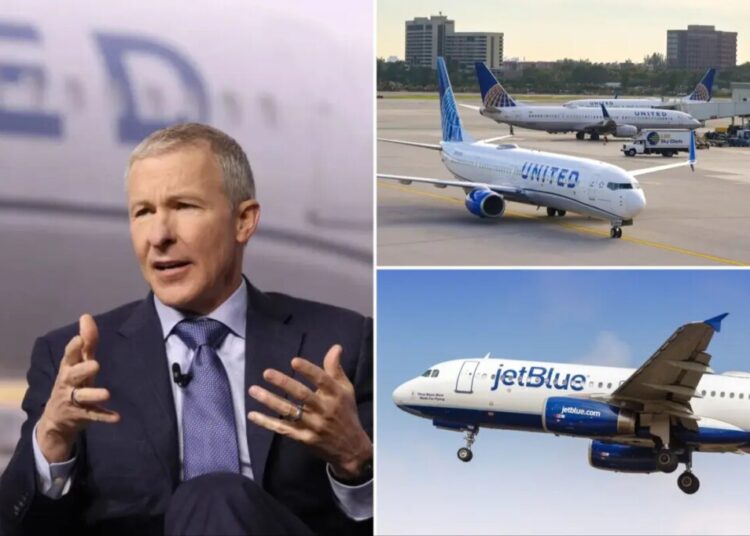 United Airlines CEO says big merger unlikely after American rebuff, asset buys possible