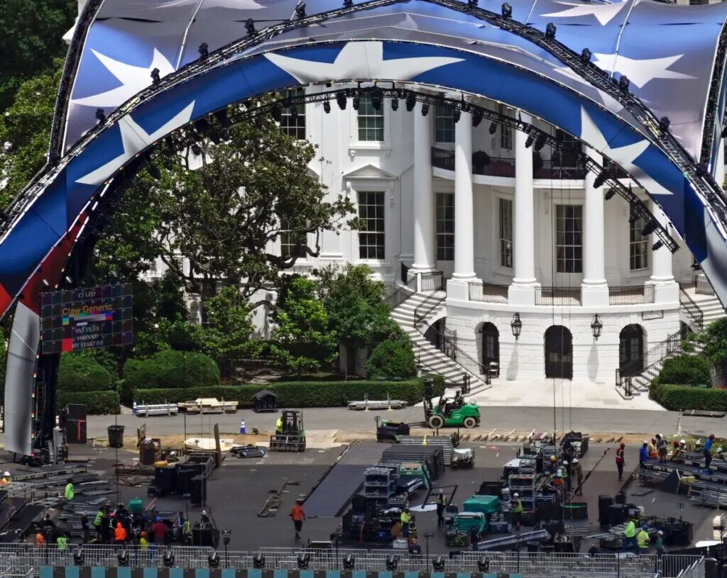 Behind the scenes of White House’s UFC octagon that Trump boasts will host the ‘roughest people’