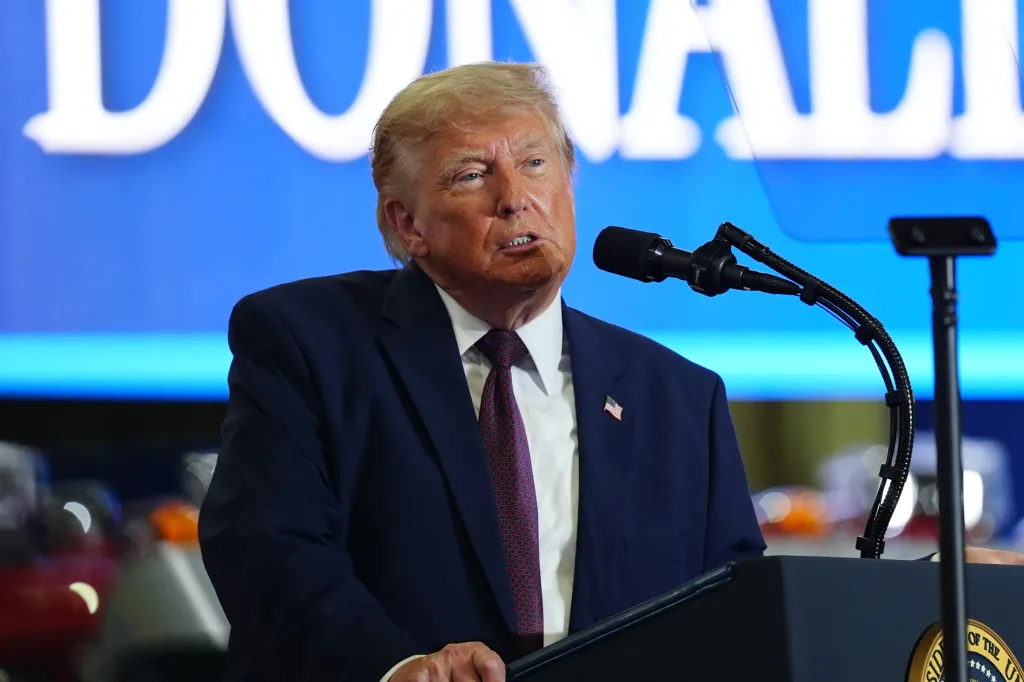President Trump speaks during an event on June 23, 2026, in Macungie, Pennsylvania.