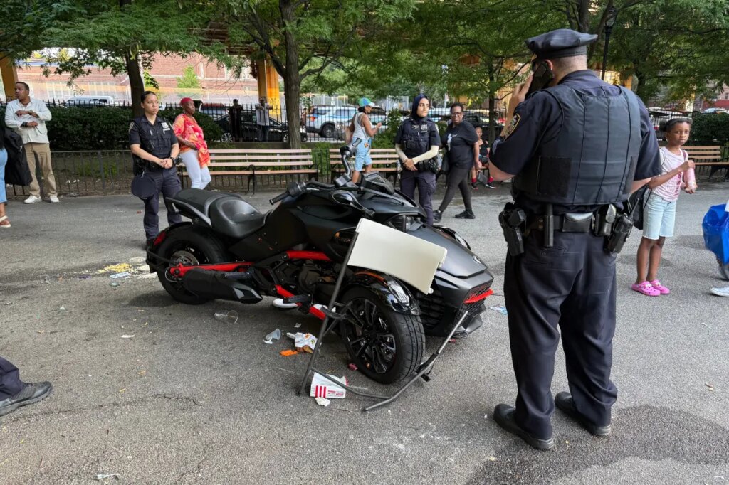 Woman on motorcycle plows through NYC park, mowing down 9 pedestrians in her path