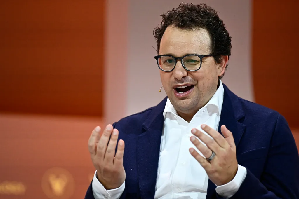 Dario Amodei, co-founder and CEO of Anthropic, speaking at a debate.