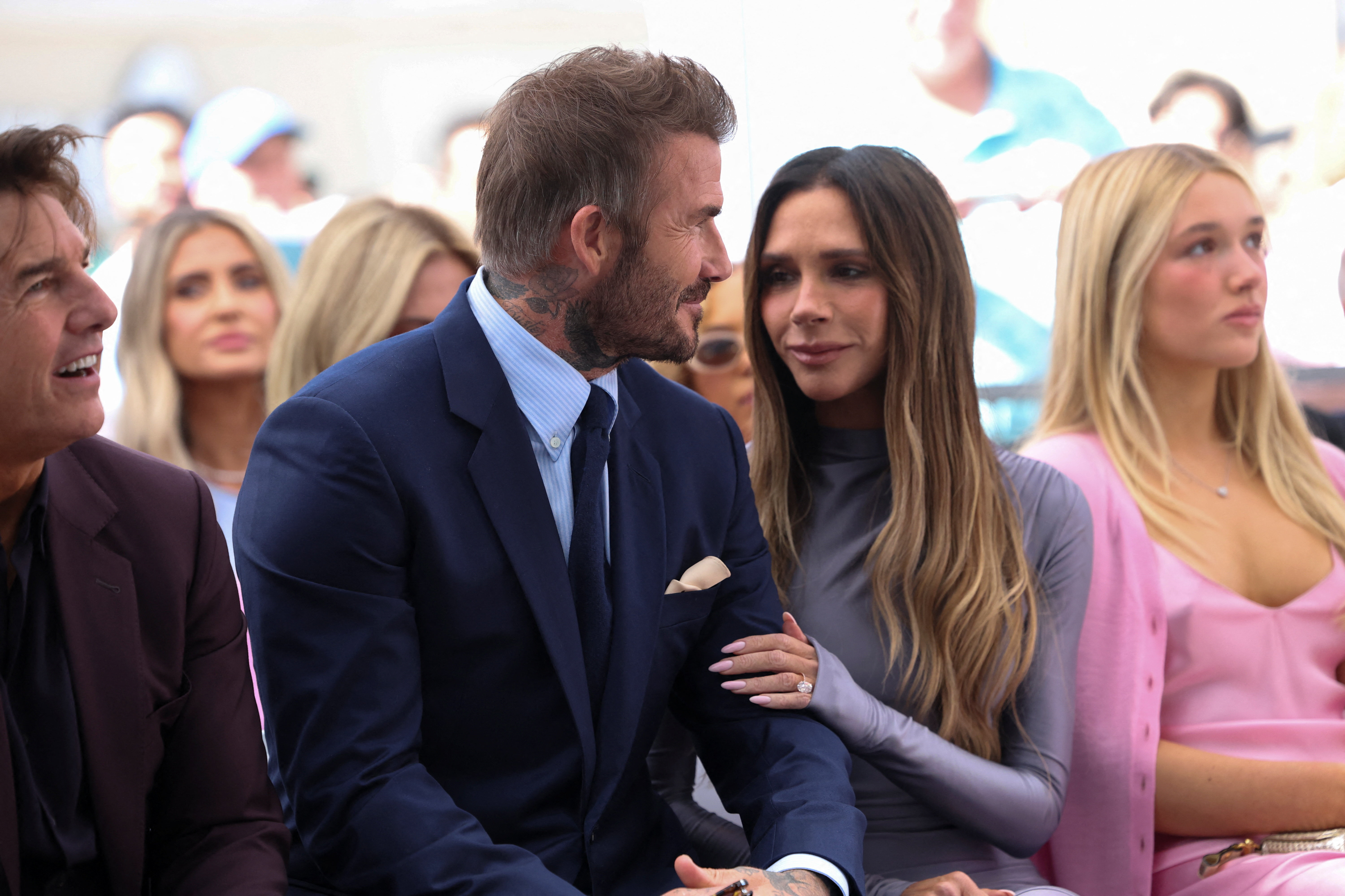David Beckham and Victoria Beckham attend an event in Los Angeles.
