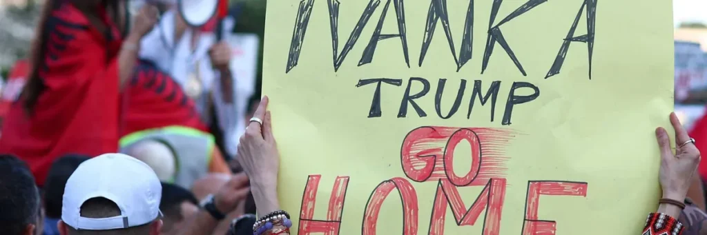 Albanians protest Ivanka Trump and Jared Kushner’s luxury resort built on protected land